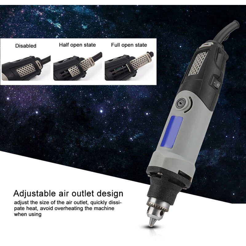 Outil Rotatif Multifonction 260W - Meuleuse Électrique Graveur - Vitesse Variable 5000-31000 Tr/min - Neuf