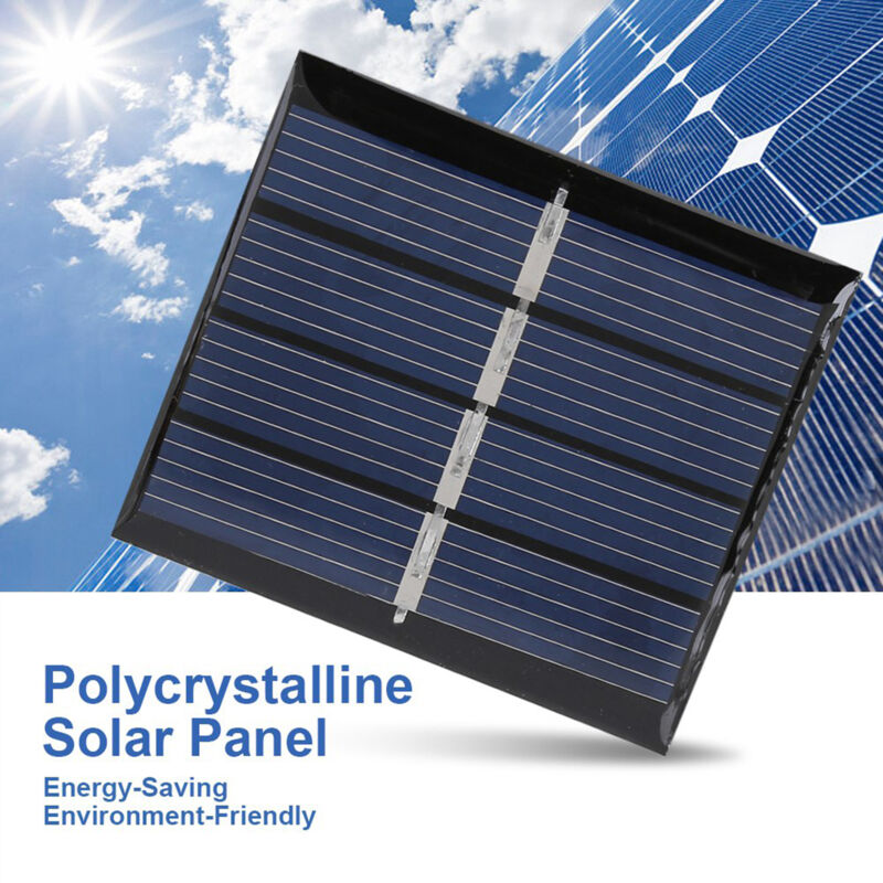 10 Panneaux Solaires Miniatures 5V 300mA - 0.15W - Pour Projets DIY, Jouets, Chargeurs - Taille 53x30 Mm