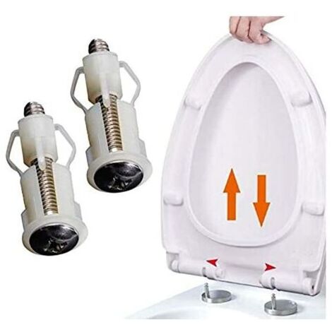 Lot de 2 Vis D'expansion pour Couvercle de Toilette Fixation Abattant WC Vis pour Lunette Toilette Ensemble de Fixation Pièces de Rechange pour Couvercle de Toilette-RAPANDA (1/5)