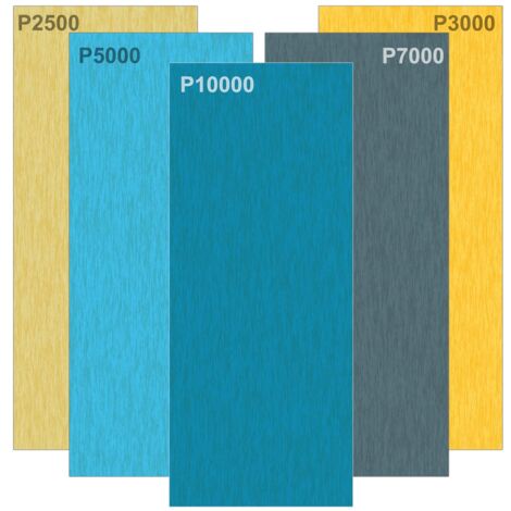 Papier De Verre Grain 120 à 3000 - Lot De 56 Feuilles - 23x9 Cm - Pour Bois, Métal, Voiture - Humide/sec