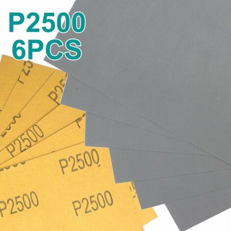 Navaris Lot 42 Feuilles Abrasives Grain 800-3000 - Papier De Verre Sec/Eau 23x9.3cm Pour Bois, Métal