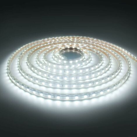 Ruban LED 2 Metres avec Interrupteur IP65 étanche Bande LED, 220V Bandeau LED, Blanc Froid-RAPANDA