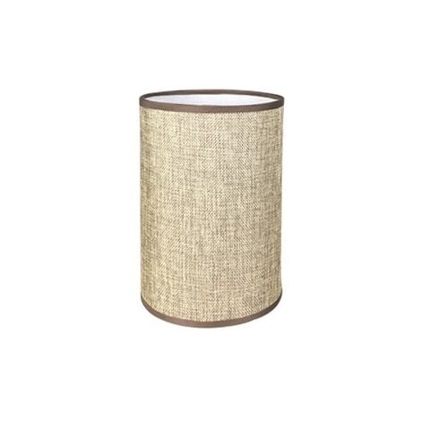Abat-Jour Cylindrique Tissu En Lin Fait À La Main, Pour Lampe De Table, Suspension, Lampadaire (Café, Diamètre 14 Cm X Hauteur 20 Cm)-RAPANDA