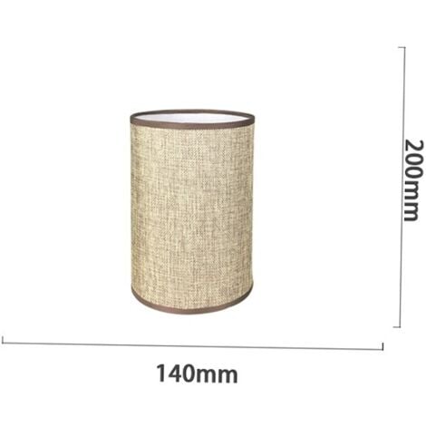 Abat-Jour Cylindrique Tissu En Lin Fait À La Main, Pour Lampe De Table, Suspension, Lampadaire (Café, Diamètre 14 Cm X Hauteur 20 Cm)-RAPANDA