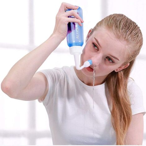 500ml Bouteille Lavage de Nez/Sinus Rinse/Rinçage des Sinus/Lavage Nez/Irrigation Nasale/Neti Pot/Douche Nasale-RAPANDA