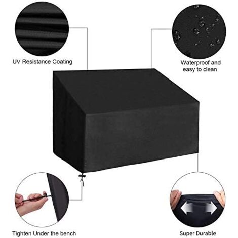 Housse De Protection Banc Jardin 2/3/4 Places - Étanche Coupe-Vent Anti-UV Tissu Oxford 210D