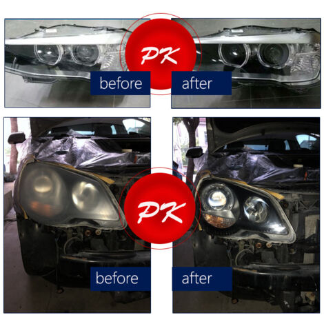 Kit De Restauration De Phares Voiture - Tasse Chauffante Incluse, Pour Polir Et Nettoyer Les Phares Jaunis Ou Rayés