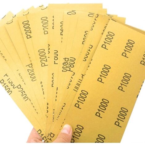 Papier de Verre 5000 3000 2500 2000 1500 1000 800 Grain Papier abrasif Humide et Sèche, Utilisé pour polir métal, bois, les voitures, 35 Papier 9 x 3,6 pouces par feuille-RAPANDA