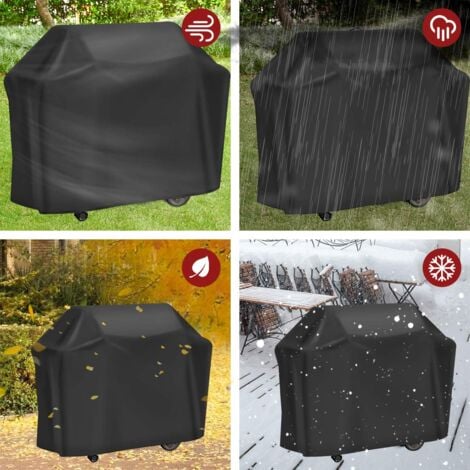Housse Barbecue, Housse Bache Résistante de 210D Oxford Protection BBQ Couverture de Grill Anti-UV/Anti-l'eau/Anti-l'Humidité (145 61  117cm) -RAPANDA