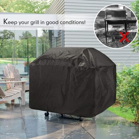 Housse Barbecue, Housse Bache Résistante de 210D Oxford Protection BBQ Couverture de Grill Anti-UV/Anti-l'eau/Anti-l'Humidité (145 61  117cm) -RAPANDA