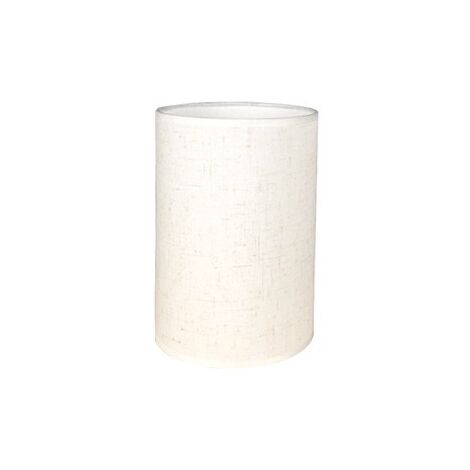 Abat-Jour Cylindrique Tissu En Lin Fait À La Main, Pour Lampe De Table, Suspension, Lampadaire (Blanc, Diamètre 14 Cm X Hauteur 20 Cm)-RAPANDA