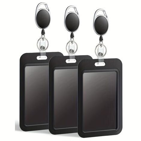 Porte-carte Rétractable Avec Cordon – Étui Transparent Résistant à L'eau Pour Badge, Bureau, école - 2