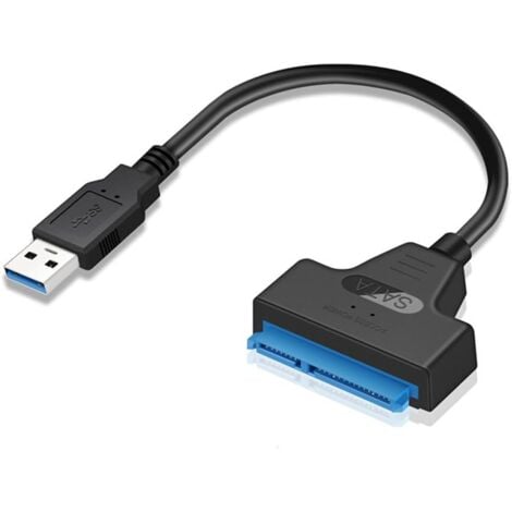 Câble Adaptateur SATA Vers USB 3.0 - Pour Disques Durs/SSD 2.5 Ou 3.5 Pouces, 40cm, Câble UK