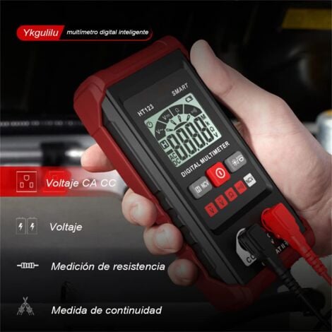 Multimètre numérique, voltmètre multifonction 4000 points, mesure de tension AC et DC, résistance, continuité, NCV, détection de fil neutre et sous tension et autres fonctions-RAPANDA