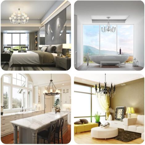 Ampoule LED Dimmable E14 Forme Bougie, 5W Équivalent à 40W, Blanc Froid 5000K, 470lm, Ampoule Bougie B35 avec Petit Culot à Vis, Lampe Intensité Variable 220-240V, Lot de 6-RAPANDA