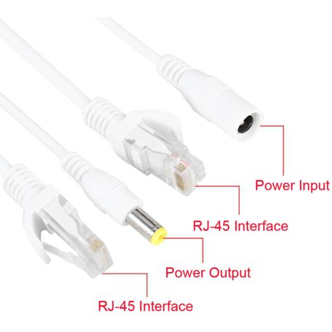 10 Paires Câbles POE RJ45 - Injecteur/séparateur 12V - Pour Caméras Réseau