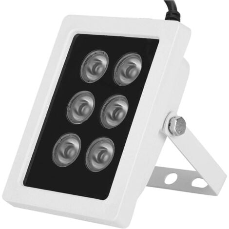 Caméra de surveillance interieur / exterieur,Illuminateurs IR, lumière de Remplissage Infrarouge DC 12V 6W CCTV avec IP65 étanche + Vision Nocturne pour caméra de Surveillance de sécurité, éclairage I