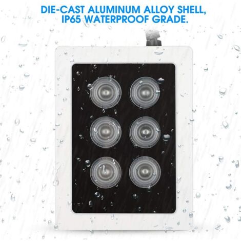 Caméra de surveillance interieur / exterieur,Illuminateurs IR, lumière de Remplissage Infrarouge DC 12V 6W CCTV avec IP65 étanche + Vision Nocturne pour caméra de Surveillance de sécurité, éclairage I