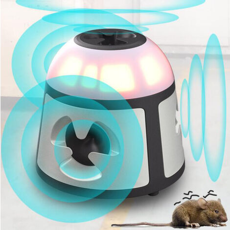 Répulsif Ultrasons Souris Et Rats 360° – Ultra Puissant Avec LED Et Alarme, Efficace Jusqu'à 600 M² !