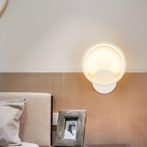 Applique murale LED，Applique Murale Interieur LED 18W Lampe Murale Ronde Blanc Chaud 3000K Moderne pour Chambre Salon Escalier Couloir -20x25CMM-Blanc-RAPANDA