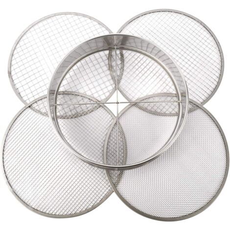 Tamis de plantation en acier inoxydable, puzzle, filtre pour terreau mixte, avec 4 mailles interchangeables (3, 6, 9, 12 mm) - RAPANDA