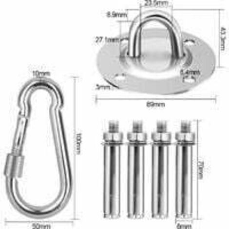Système de fixation pour hamac, crochet de plafond, crochet rotatif en ...