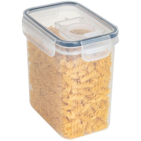Boîtes de conservation simples, hermétiques et transparentes, sous vide, résistantes à l'humidité, avec couvercles, empilables, pour le garde-manger (1600 ml) - RAPANDA