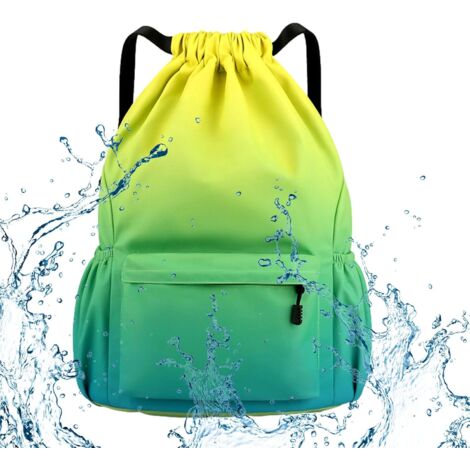 Lot De 2 Sacs En Maille Filet Avec Cordon - Sacs Sport Polyvalents Pour Piscine, Plage, Basketball, Football - Respirants Et Pliables