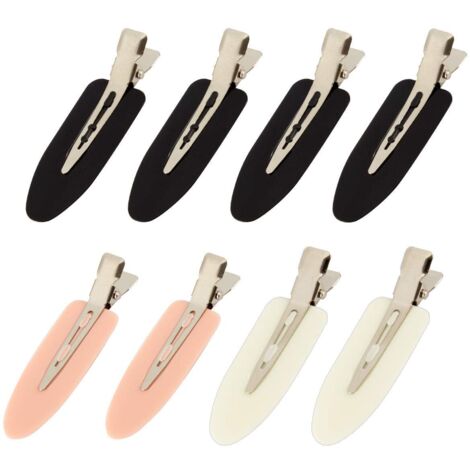 8 pièces pinces à cheveux sans courbure et sans pli - pinces à bec de canard pinces à cheveux en alligator pour coiffer la section pour salon de coiffure coiffure frange vagues femme fille application (1/5)