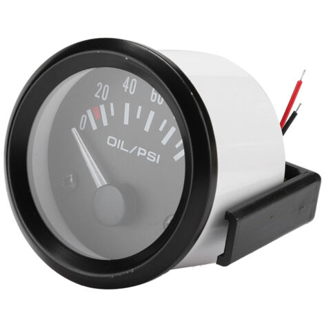 Indicateur de pression d'huile électromagnétique universel pour voiture, 52 mm/2 po, 12 V, compteur modifié automatiquement (1/5)