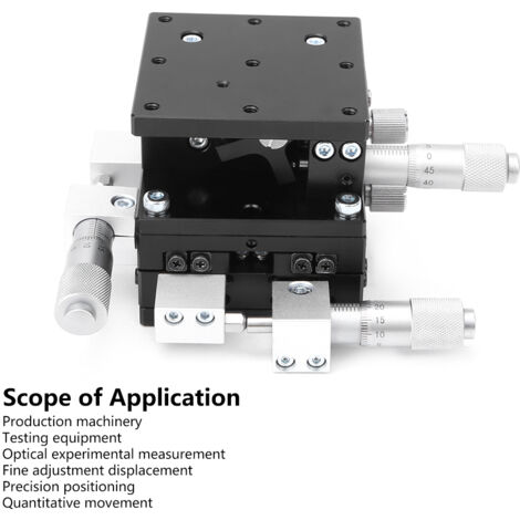 Table De Positionnement Linéaire XYZ 60x60mm - 3 Axes Réglables Micrométrique - Pour Usinage, Labo