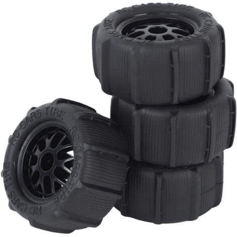 Lot De 4 Pneus De Plage/Desert Pour Voiture RC 1/14 1/16 1/18 - Caoutchouc, Diamètre 80mm, Compatible 12mm