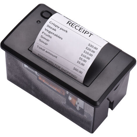 Imprimante de reçus Thermiques intégrée Mini Module d'impression 58MM à Faible Bruit avec Prise en Charge du Port série USB / RS232 / TTL Commandes ESC/POS pour Terminal de Libre-Service de ca (1/5)