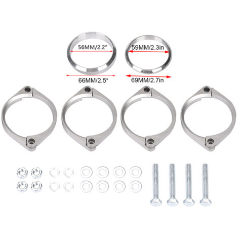 Collier De Fixation Silencieux Moto Universel - Acier Inoxydable - Hexagone, Longueur 19 Cm - Support échappement
