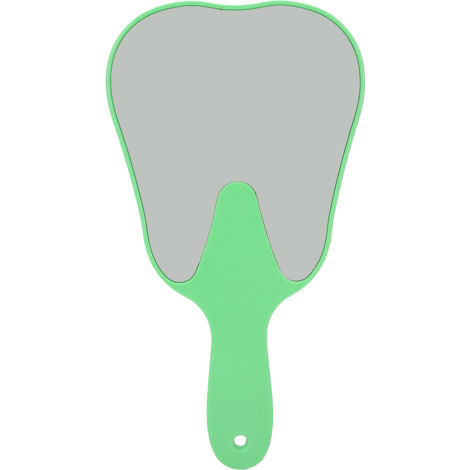Miroir dentaire en forme de dent disponible en quatre couleurs (vert)