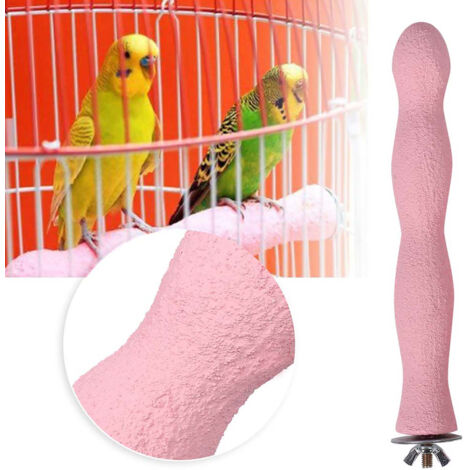 Barre de meulage pour griffes et becs d'oiseaux, bâton debout, cage, jouet pour perroquet, station de nettoyage (grande taille)