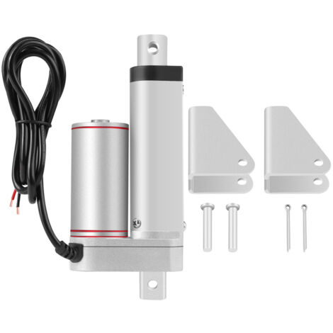 Tige de poussée électrique JS-TGZ-U1 (avec support) 1000N 12VDC (course 100mm)