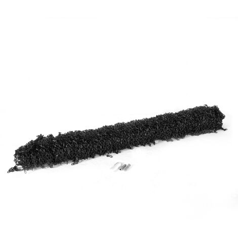 Rideau de porte en chaîne en forme de figure en aluminium, 90x214.5cm (noir), exclusif des entrepôts étrangers
