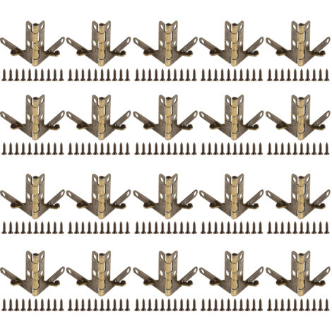 Charnière à ressort jack 33x30mm, petite charnière à sept caractères, 20 pièces par paquet (couleur bronze) (1/5)