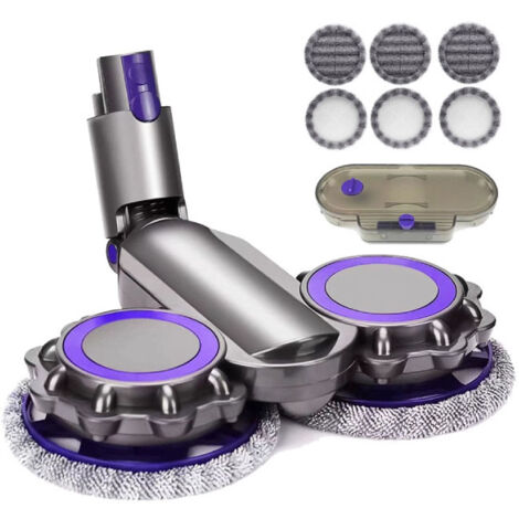 Brosse À Tête De Pulvérisation Électrique + 6 Serpillères De Nettoyage