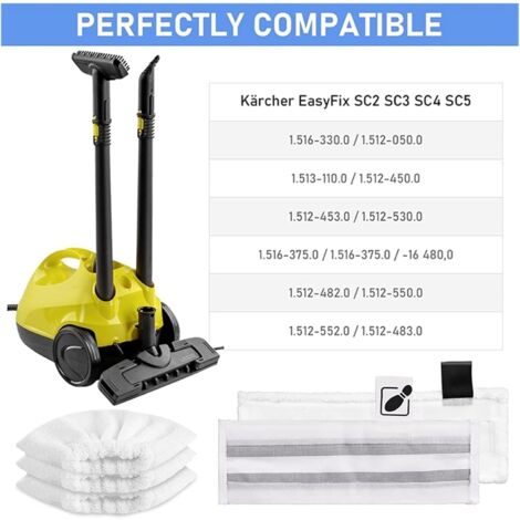 Lot 10 Chiffons Microfibre Compatibles Kärcher - Nettoyeur Vapeur SC2 SC3 SC4 SC5 - Rechange