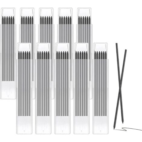 Nicpro 16 Pièces Crayons Charpentier Mécanique Avec 42 Recharges, Crayon Chantier De Trou