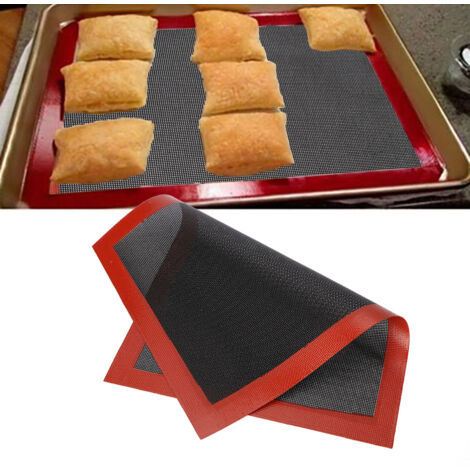 2 Tapis De Cuisson Silicone Micro-perforés - 40x30cm - Anti-adhésif, Réutilisable - Pour Four, Pâtisserie