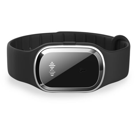 Bracelet anti-mouches à ultrasons avec chargement USB, longueur réglable, convient aux adultes et aux enfants, noir (1/5)