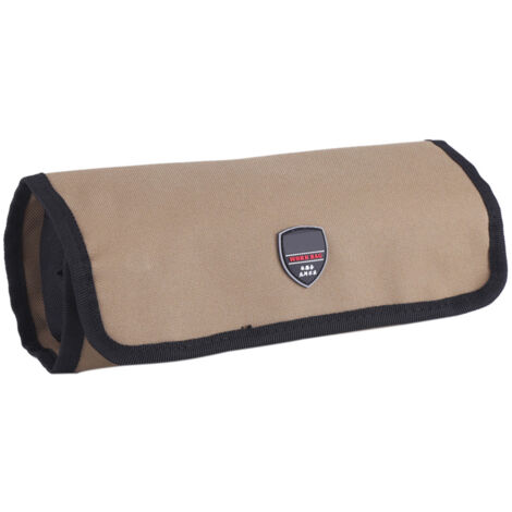 Sac de rangement enroulable pour outils et matériel d'électricien en toile durable et imperméable 36 x 25 cm