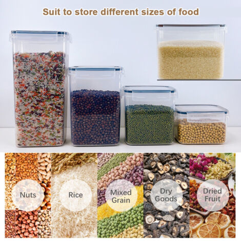 Lot De 3 Boîtes Hermétiques Alimentaires - 0,6L Chacune - Plastique Bleu Avec Couvercle