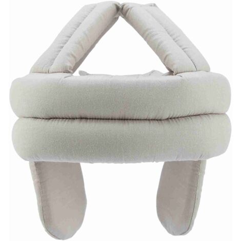 Casque de Protection pour Personnes Âgées Casque de Sécurité Anti-Chute Chapeau de Protection de Tête Coton Respirant Chapeau Anti-Collision Vieil Homme avec Protection Auditive, Taille Ajustable-Gris