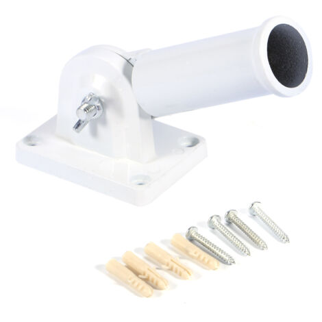 Support mural réglable en acier inoxydable, support de mât de drapeau, Base de coupe-vent avec vis