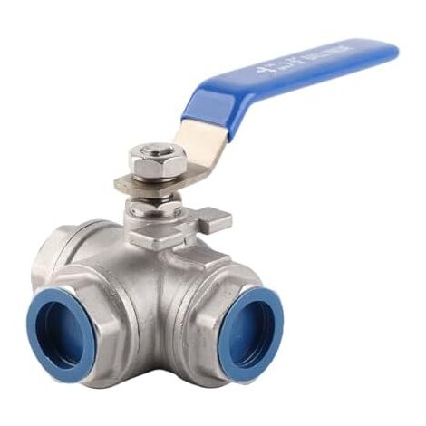 Robinet à bille en acier inoxydable SUS304, Type T, filetage femelle, vanne d'arrêt 3/4 "DN20 (1/5)