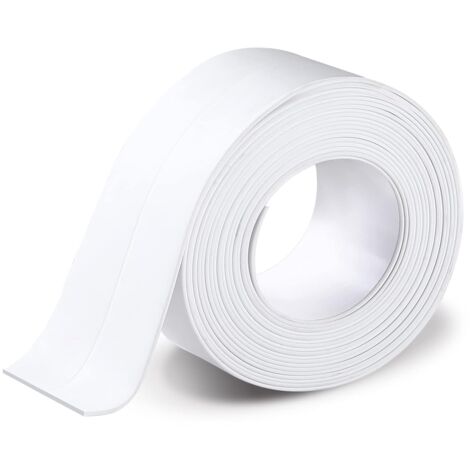 Bande d'étanchéité pour salle de bain, cuisine, douche, accessoires blanc,taille : 3,2 m x 3,8 cm (1/5)